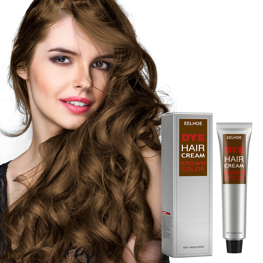 Eelhoe Hair Dye Cream Multicolor Polymorphism Mild Non-Irritatin Hurtless Fashion Dye Cream Long Lasting Enhancing Luster 100ml