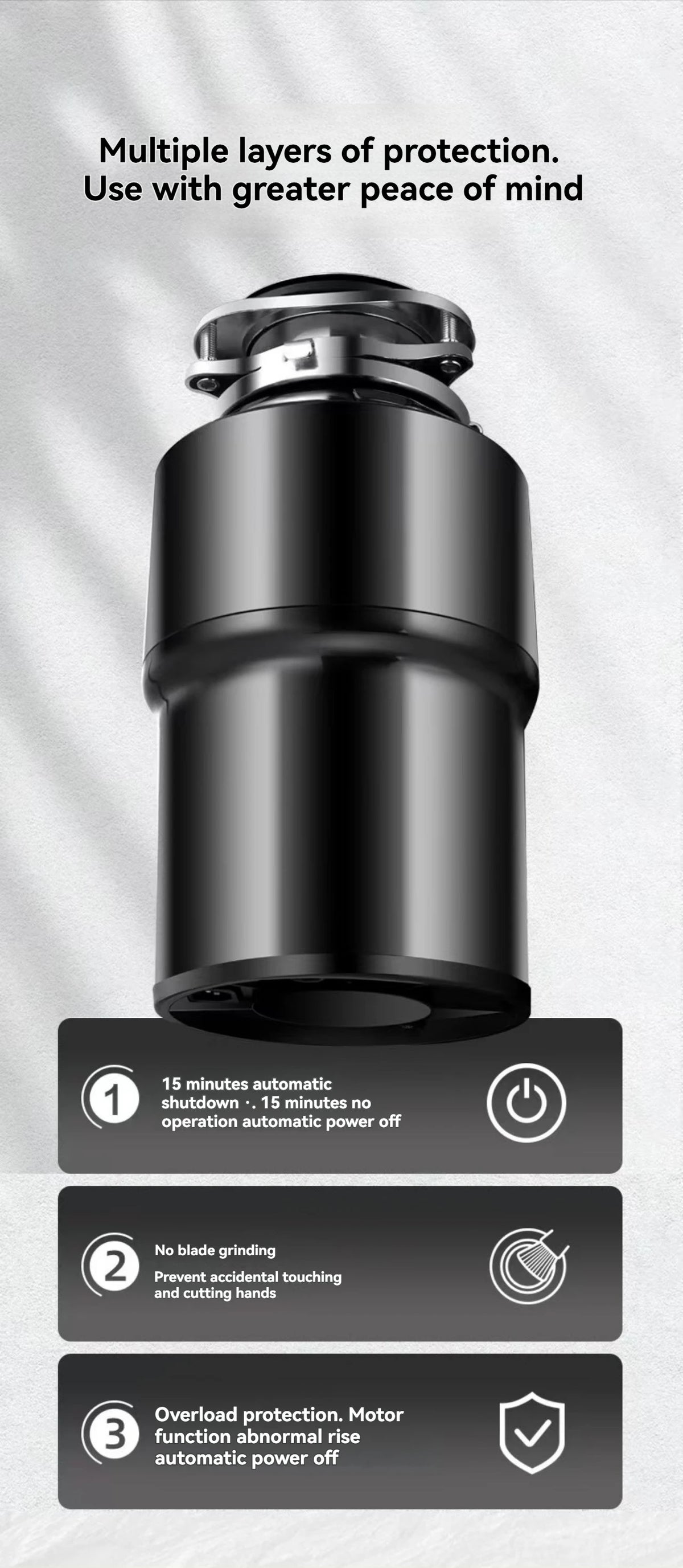 Kitchen Waste Disposer, Household Food Grinder, High-power Kitchen Waste Disposer