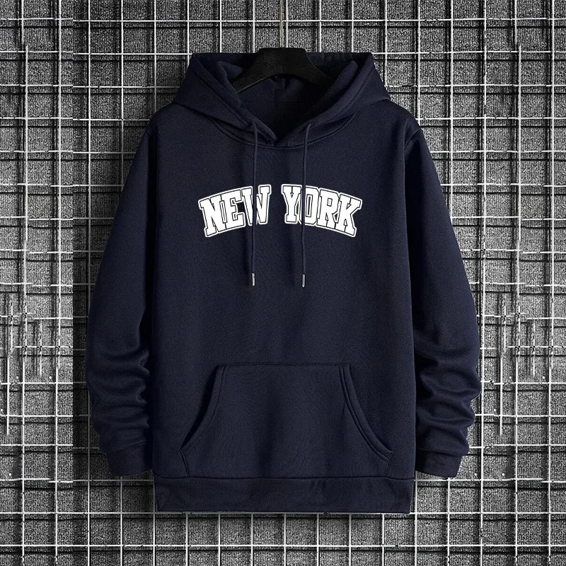2025 New Arrival Men's Hoodie High Quality Hooded Long Sleeve Sweatshirt Autumn Winter City Vibes Fashion Casual Coat Streetwear