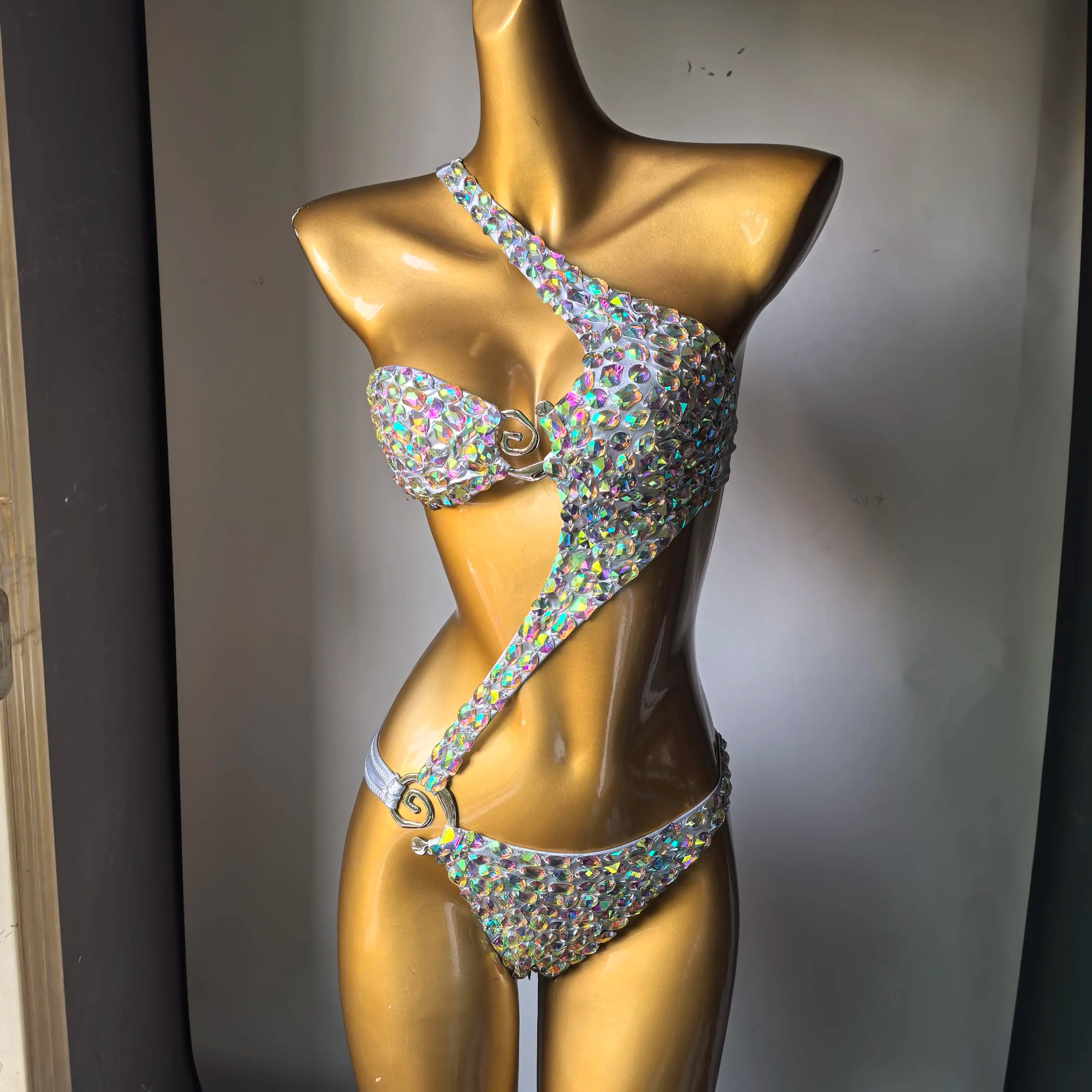 2025 newest fashion swimsuit bar bikinidiamond bikini crystal bar bikini  swimsuit handmade bar bikini diamond bikini swimsuit