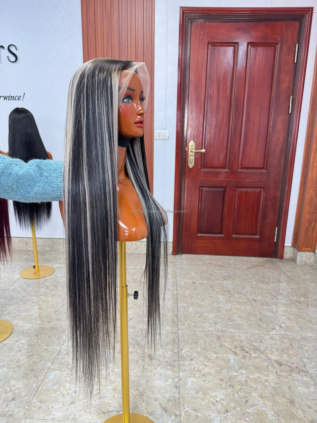 Wholesale Piano Highlight P4-60 Color 13x4 Full Lace Front Wig 200% Density Virgin Hair Straight No cut 100% Human Hair Wigs