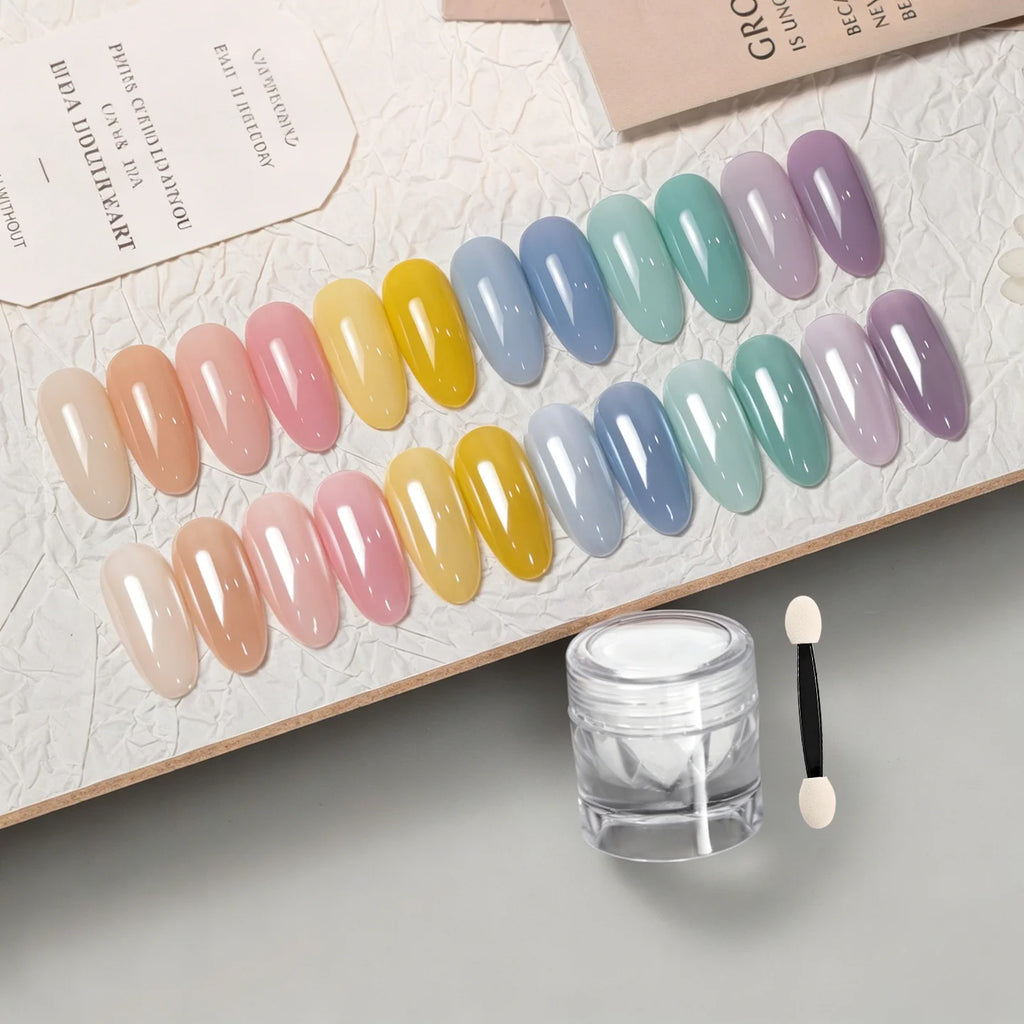 0.1g/Bottlle Moonlight Pearl White Nail Powder Aurora Plating Mirror  Chrome Rubbing Dust Shimmer Nails Art Decorations Powders