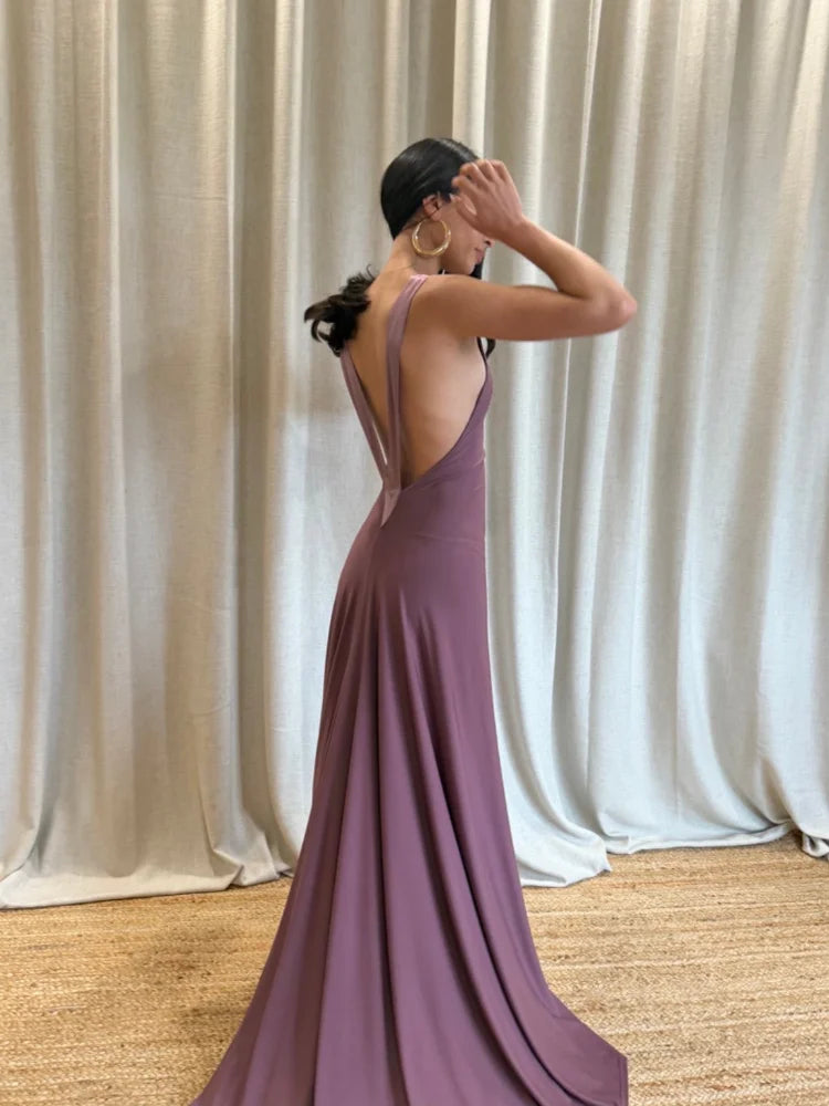 Trendy Minimalist Maxi Dress Designers Satin Floor-length Bodycon Women Formal Gown Romantic Club Wedding Guest Outfit
