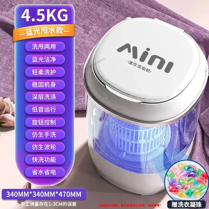 220V VCJ Washing Machine Washer Dryer Combo for Home Dormitory Full Semi Automatic Single Tub