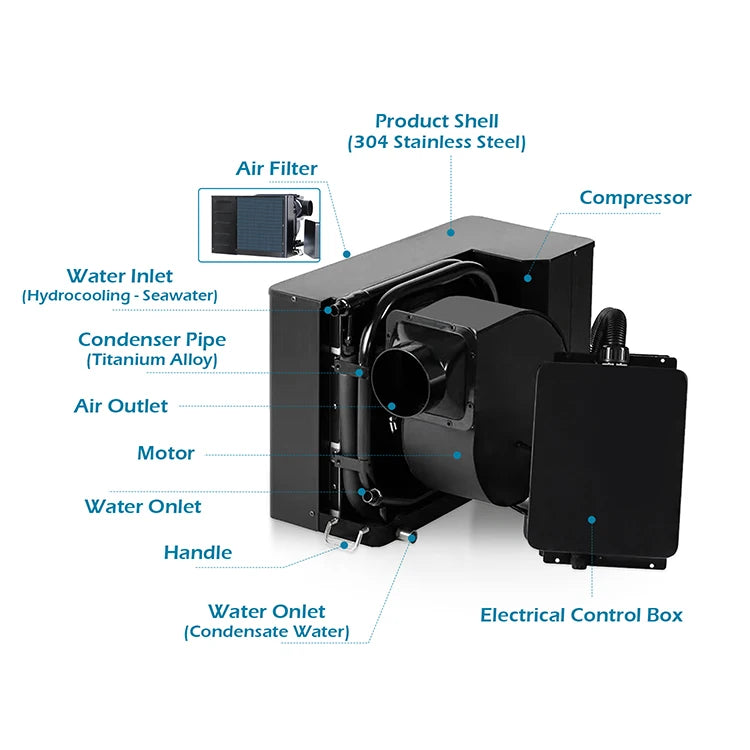 Multi-zone Split Portable air Conditioner Split Marine air Conditioner 9000 Btu