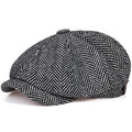 Retro Newsboy Caps Men British Painters Hats Autumn Winter Berets Herringbone Flat Cap Hip Hop Berets