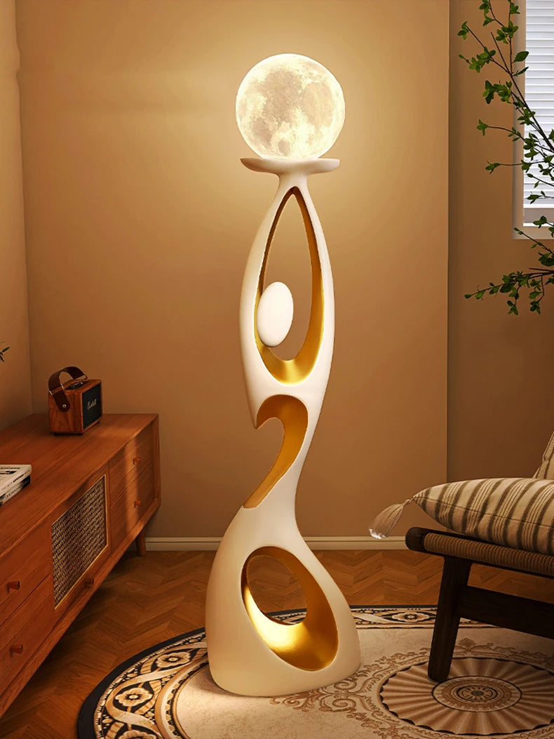Modern LED Floor Lamp for Living Room Bedroom, Dimmable Standing Lamp with Remote Control, 3 Color Temperatures.