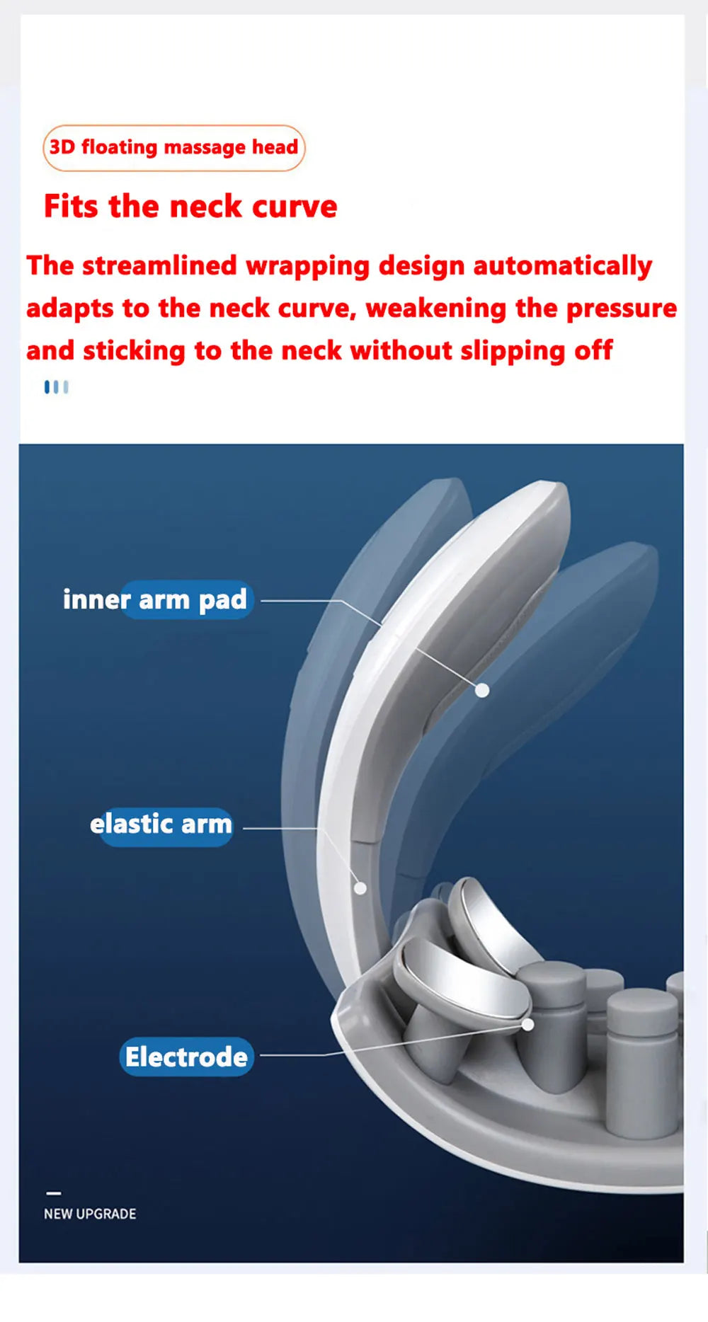 Smart Neck Massage Instrument Portable Shoulder Neck Massage Cervical Vertebra Health Care Vibrator Red Light Massage