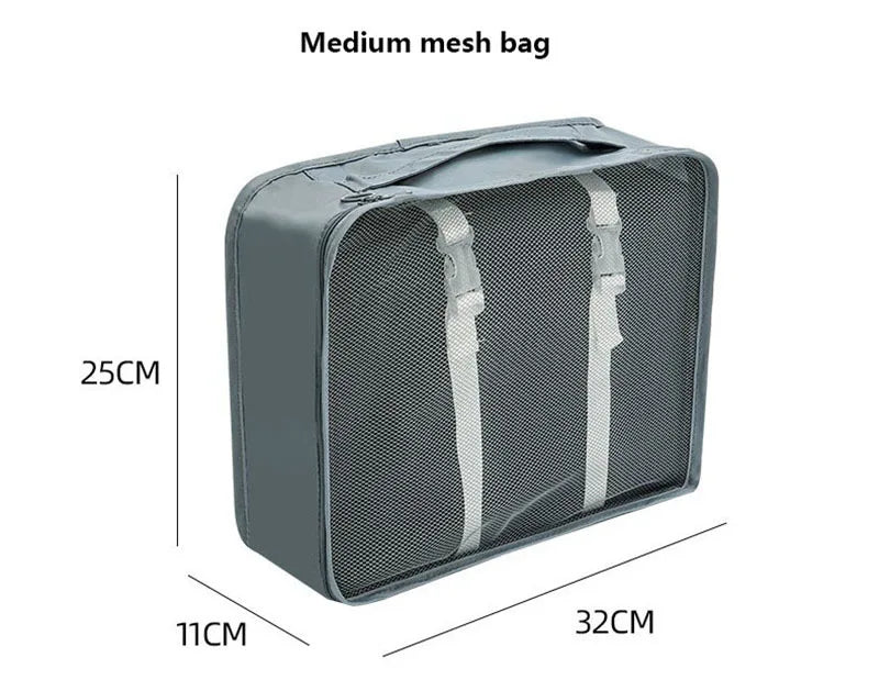 11Pcs Travel Packing Cubes Set Waterproof Luggage Organizer Drawstring Storage Bags for Clothes Shoes Underwear Cosmetic
