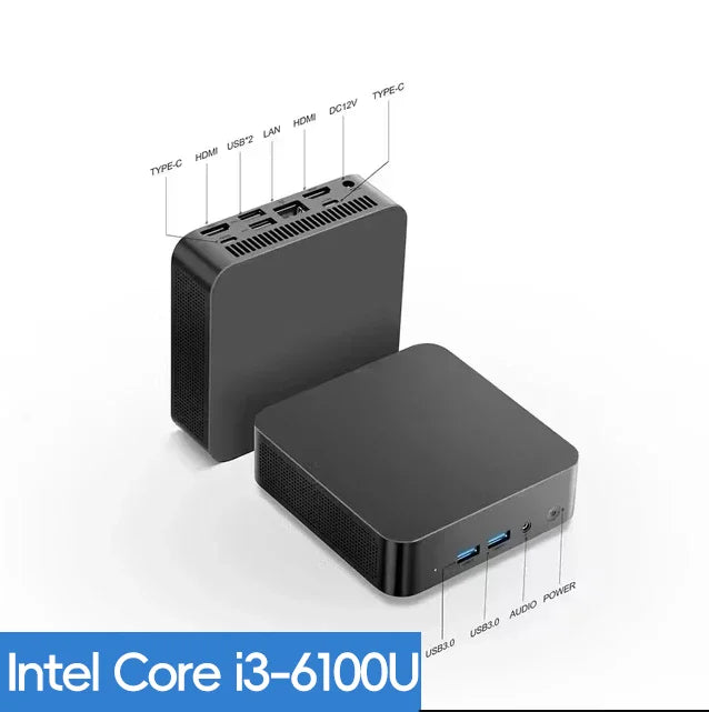 Windows 11 Intel I9 MINI PC Intel Core I9 10980HK/Core I3 6100U MINI Host 16GB DDR4 2048GB SSD WIFI 6 BT5.2 Gaming MINI PC
