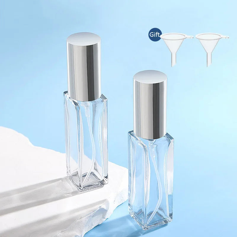 1/2Pcs Refillable Perfume Bottle Kit 10ML Mini Glass Perfume Containers with Funnel Leak-proof Atomizer Pump Bottle Toiletries