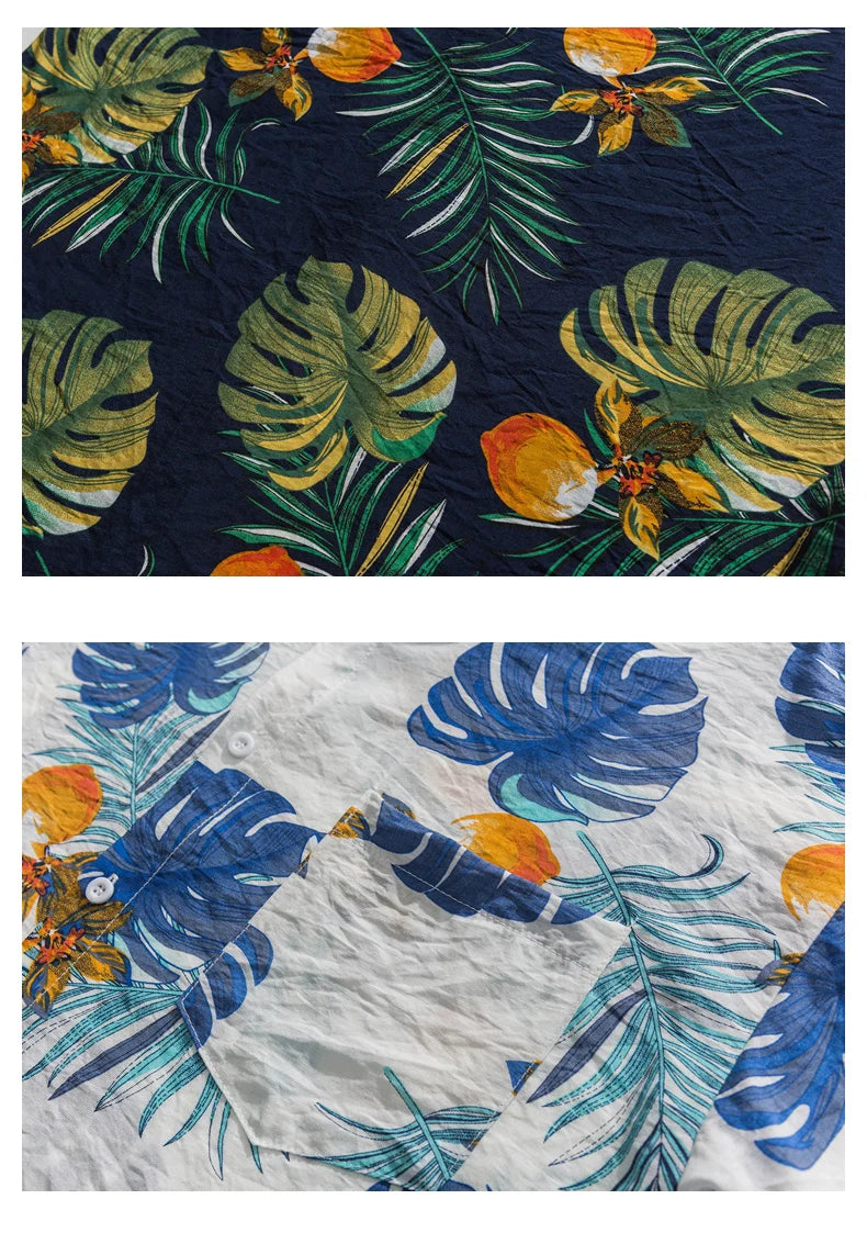 Legible Summer Casual Short Sleeve Shirts Men Floral Shirts Male Flower Loose Hawaiian Shirts Man