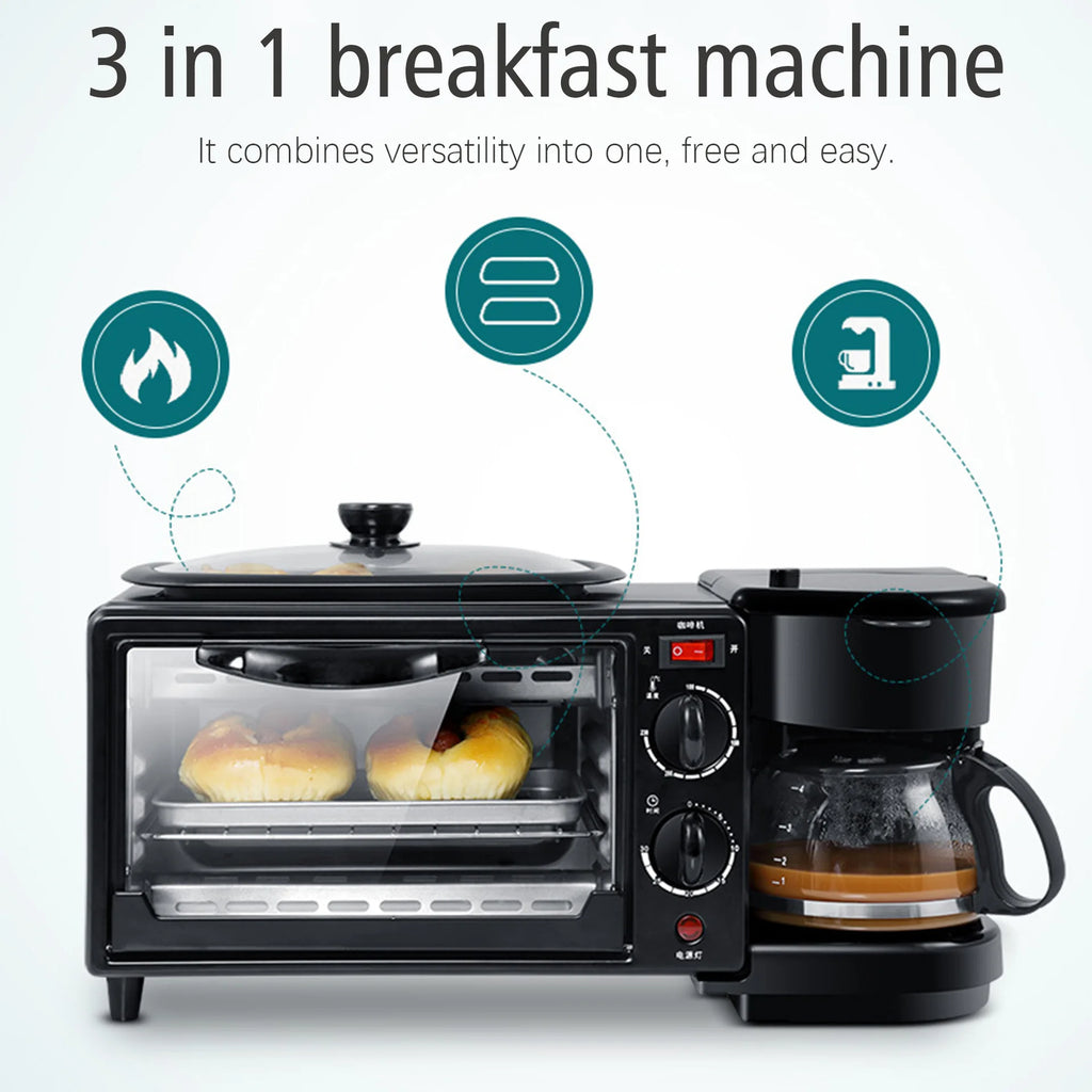 CANDIMILL Direct Factory Sale Multi-purpose Household 3 In 1 Breakfast Maker Electric Roaster Egg Tart Machine