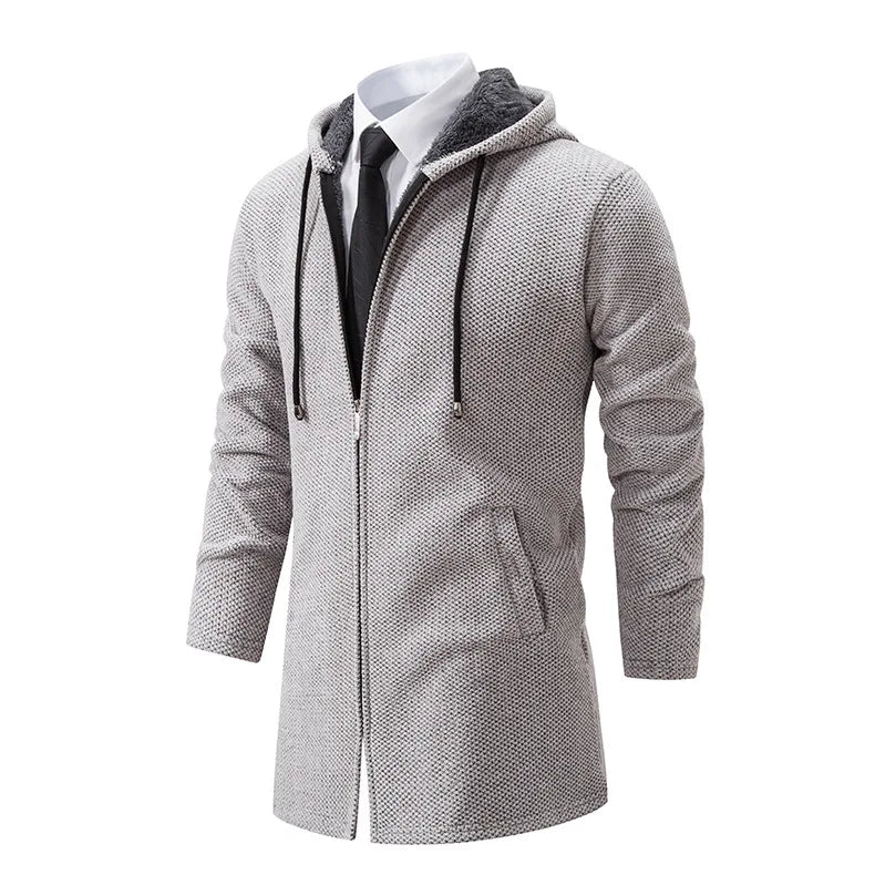 Men's Knitted Cardigan Casual Hooded Coat Slim Fit Autumn and Winter New Sweater Coat Men's Sweater