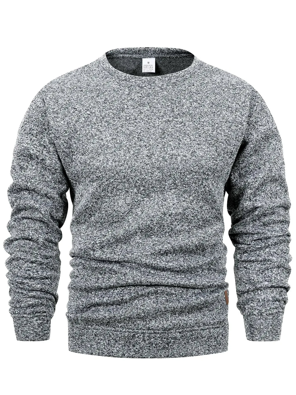 Autumn Winter Men's Crew Neck Heather Sweatshirt Reinforced Stitching Classic Heather Pullover For Work Casual