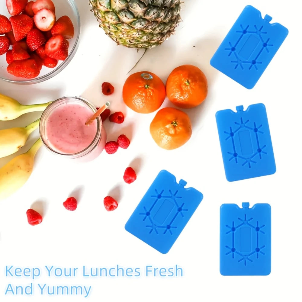 Reusable Ice Packs in Green And Blue, Ultra-Thin And Durable, Perfect for Lunch Boxes, Coolers, Picnics, And Outdoor Adventures