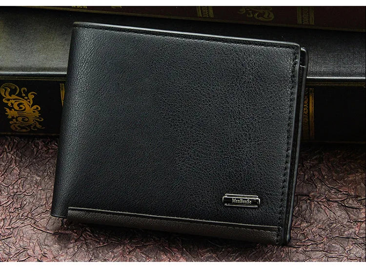 Men Wallets New Short High Quality Coin Pocket Bag Brand Men's Wallet Simple Credit Card Holder Photo Holder Men's Money Clip