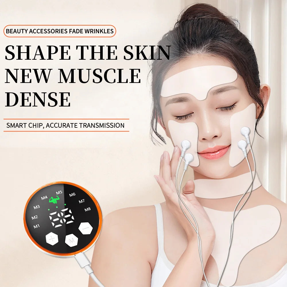 Ems Facial Lifting Massager Electric Muscle Stimulator Face Beauty Neck Skin Tightening Antiwrinkle Face Skin Care Dark Circle