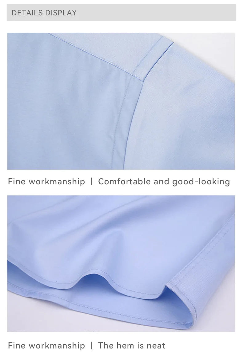 Men's Four-sided Elastic Solid Color Non-iron Shirt Anti-wrinkle Business Shirt
