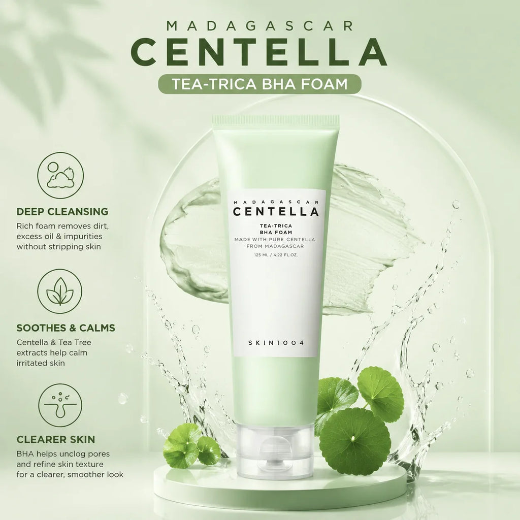 Korean Centella Series Face Cleanser,Tone Brightening Gel Foam,Poremizing Deep Cleansing Foam Gentle Face Washing Products 125ml
