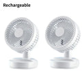 Air circulator fan, USB mini fan, quiet operation, long battery life, small oscillating rechargeable fan, portable.