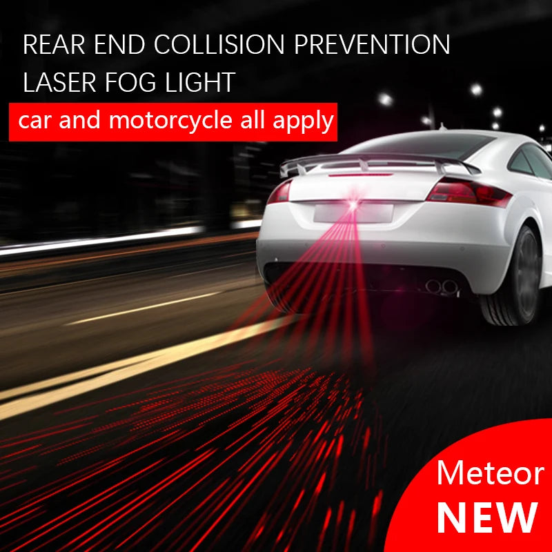 led projector Car laser Fog Light Motorcycle Anti Collision Rear-end Laser Tail Lights Brake Light Universal Decorative Lamp