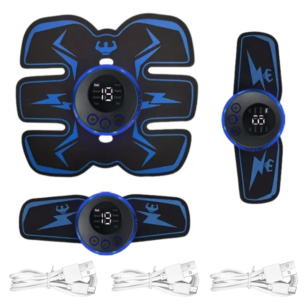 EMS Muscle Stimulator Wireless USB Rechargeable Smart Abdominal Trainer Home Fitness Professional Slimming Equipment for Sports