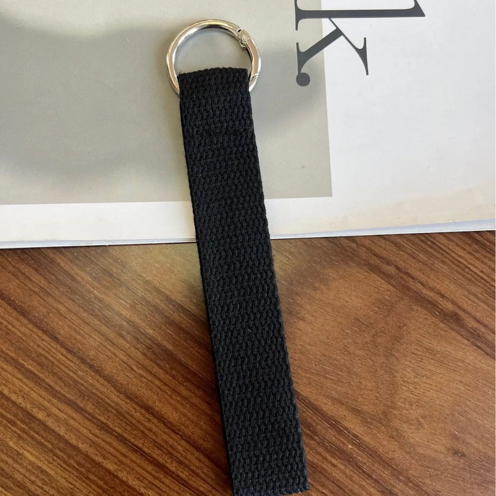 Thick Key Lanyard 2.5cm Wide Webbing Cloth Key Rope Black Pink Man Woman Anti-lost Key Chain for Car Key Can do DIY embroidery