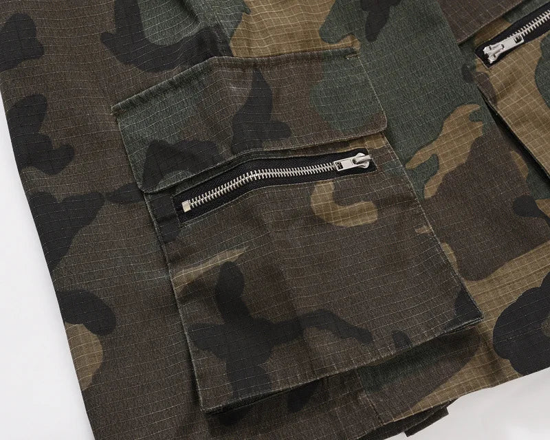 MAQVOB EU US Size High Quality Luxury Apparel Windproof Camouflage Shorts with Muti Pockets