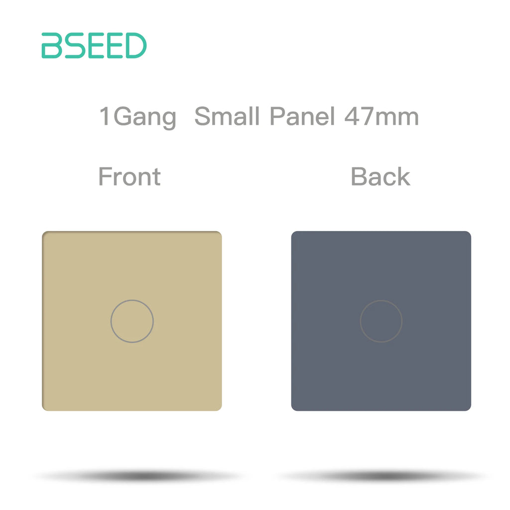 BSEED Wall Light Switches Small Glass Panel Parts 1/2/3Gang White Black Gold Touch Switches Crystal Parts 47mm