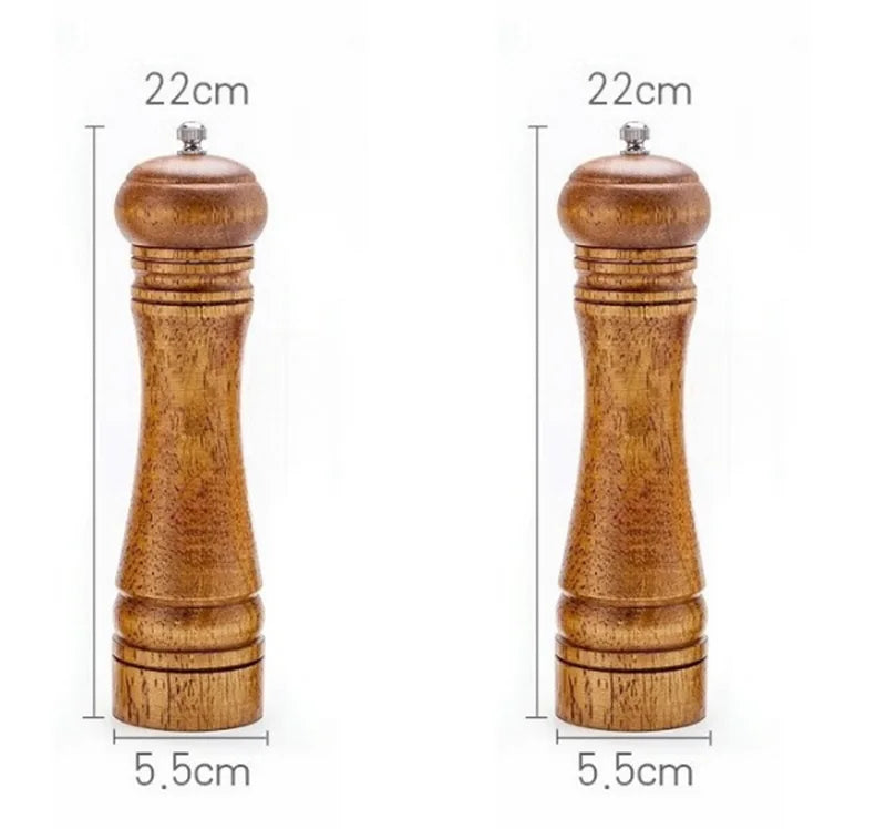 Wood Pepper Grinder,  Salt Mill Pepper Grinder, Salt Shakers with Adjustable Ceramic Rotor Wood Pepper Grinder for Your Kitchen