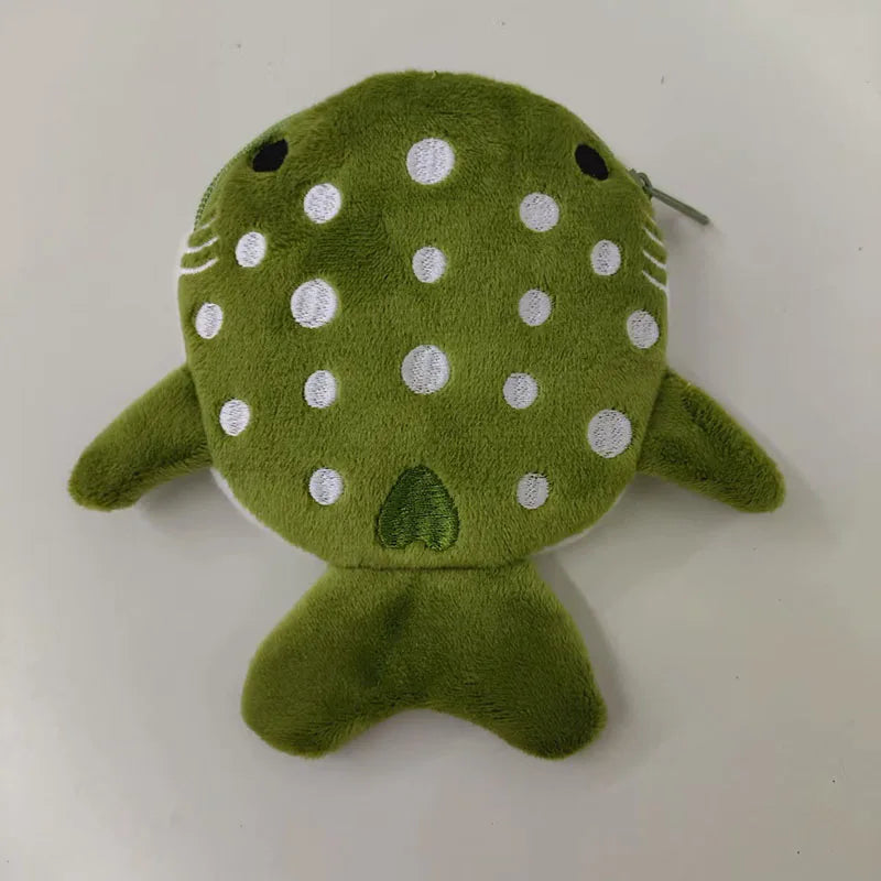 Cartoon Cute Whale Shark Coin Purse Kawaii Wallet Portable Plush Coin Bag Key Earphone Coin Organizer Pouch Zipper Bag