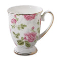 Classical Retro Bone China Mugs Large Capacity Ceramics Breakfast Milk Coffee Mug Pastoral Flower Tea Cup Home Office Drinkware