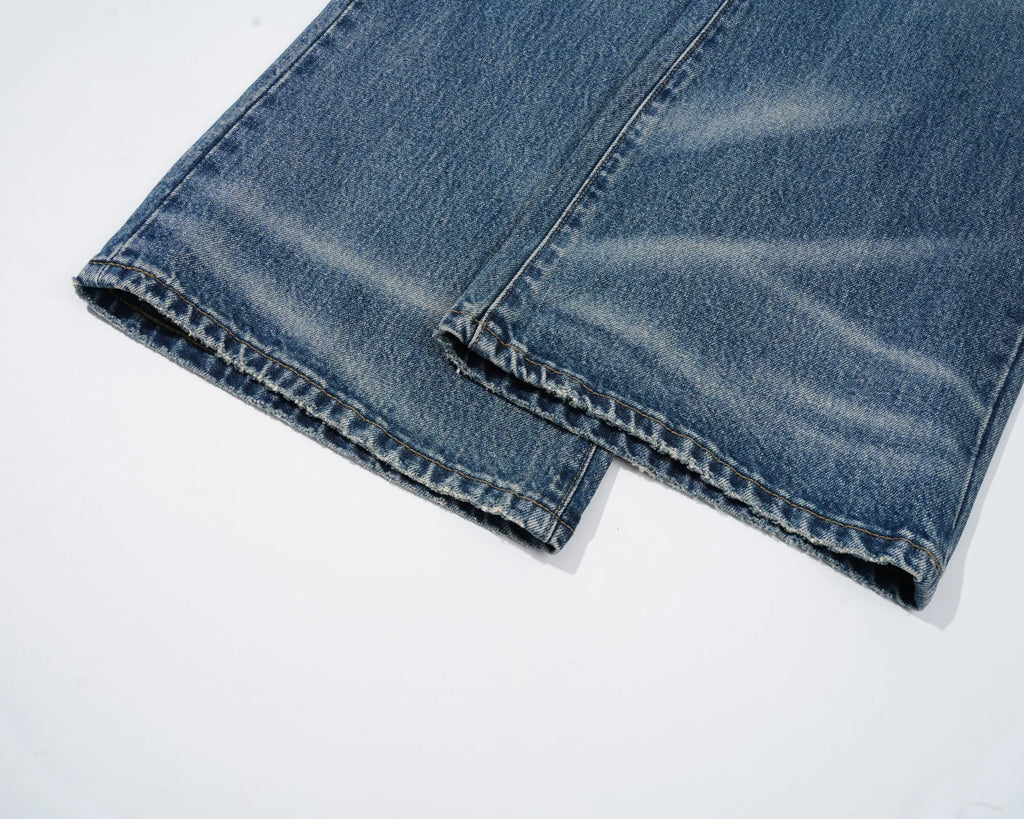 Yao Fashion Basic Style Daily Wear Street Style Retro Unisex Pants Y2k High Street Loose Vintage High Quality Jeans For Men
