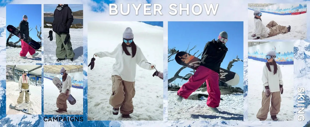 GSOU SNOW 2025 Loose Skiing Pants Snowboard Sport Trousers Outdoor Waterproof Windproof Ski Wear Winter Warm Female Ski Britches