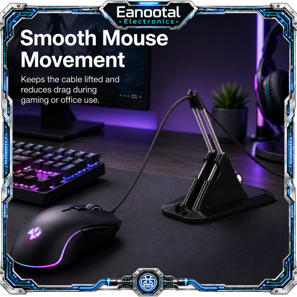 Mouse Wire Holder Mouse Bungee Cord Clip Wire Line Organizer Holder Desktop Mice Line Management Tool