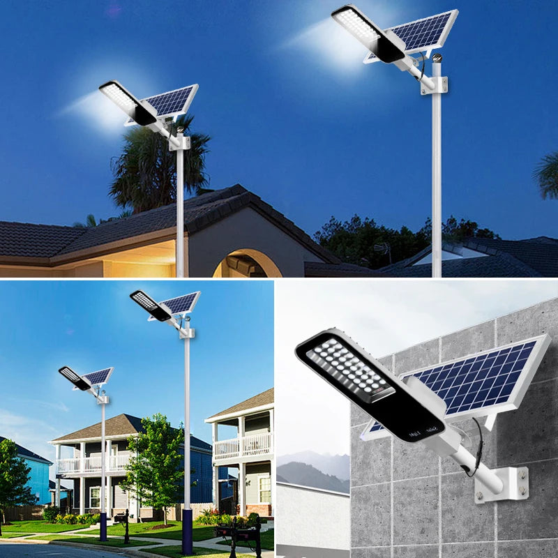 Solar street light Waterproof LED 6500k Solar Light Backyard Street Lamps with remoto control garden Security Flood Lighting