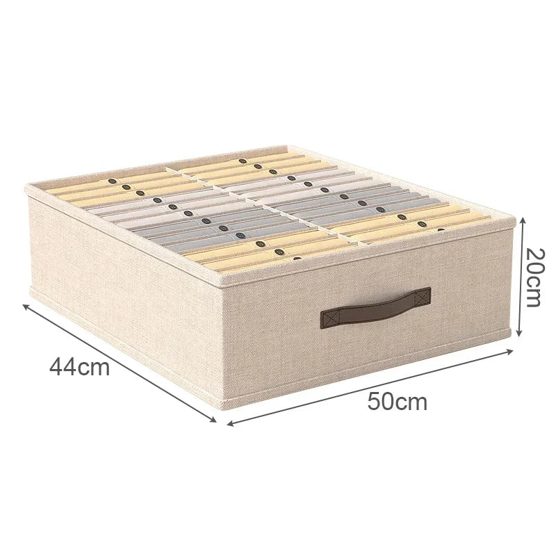 10/16/24 Grids Wardrobe Clothes Storage Organizer With PP Board Cabinet Foldable Drawer Sweater T-Shirt Jeans Storage Boxs