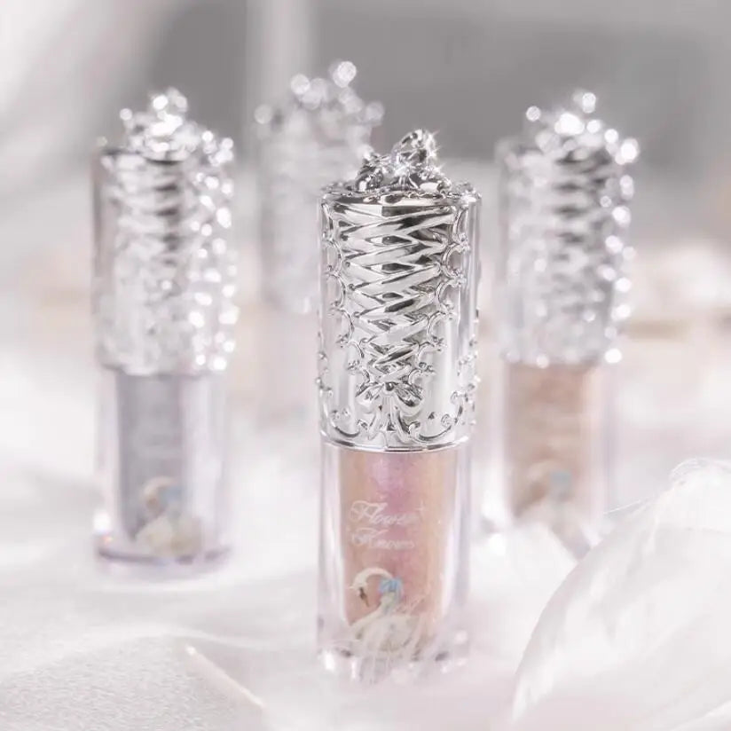 Flower Knows Liquid Eyeshadow Swan Ballet Glitter Quick-Dry Long-Lasting Waterproof Shimmer for Eyes Makeup 4g