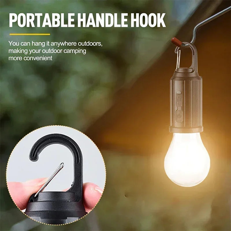 LED Lamp Bulbs Portable Camping Lights Outdoor USB Charging Night Lights Waterproof Flashlight Essentials Emergency Lighting