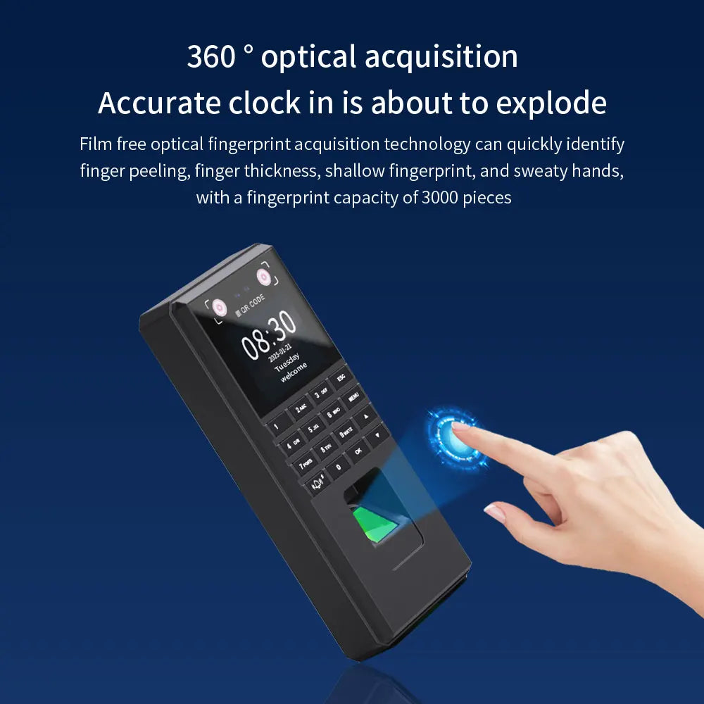 Palm Vein Face Recognition Access Control System Employee Attendance Machine Fingerprint Unlocking RFID Card