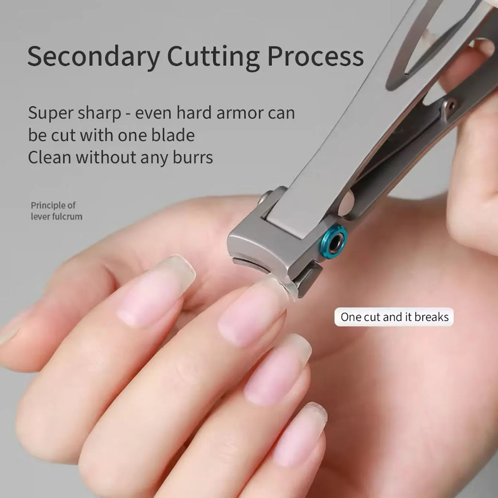 Nail clippers for thick nails easy to use stainless steel large opening anti-splash portable foldable specially designed