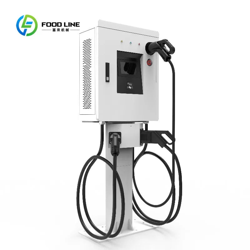 Customized Adjustable Power DC EV Charging Station, GB/T Single Connector Pedestal Mount Electric Car Charger for Parking Lot