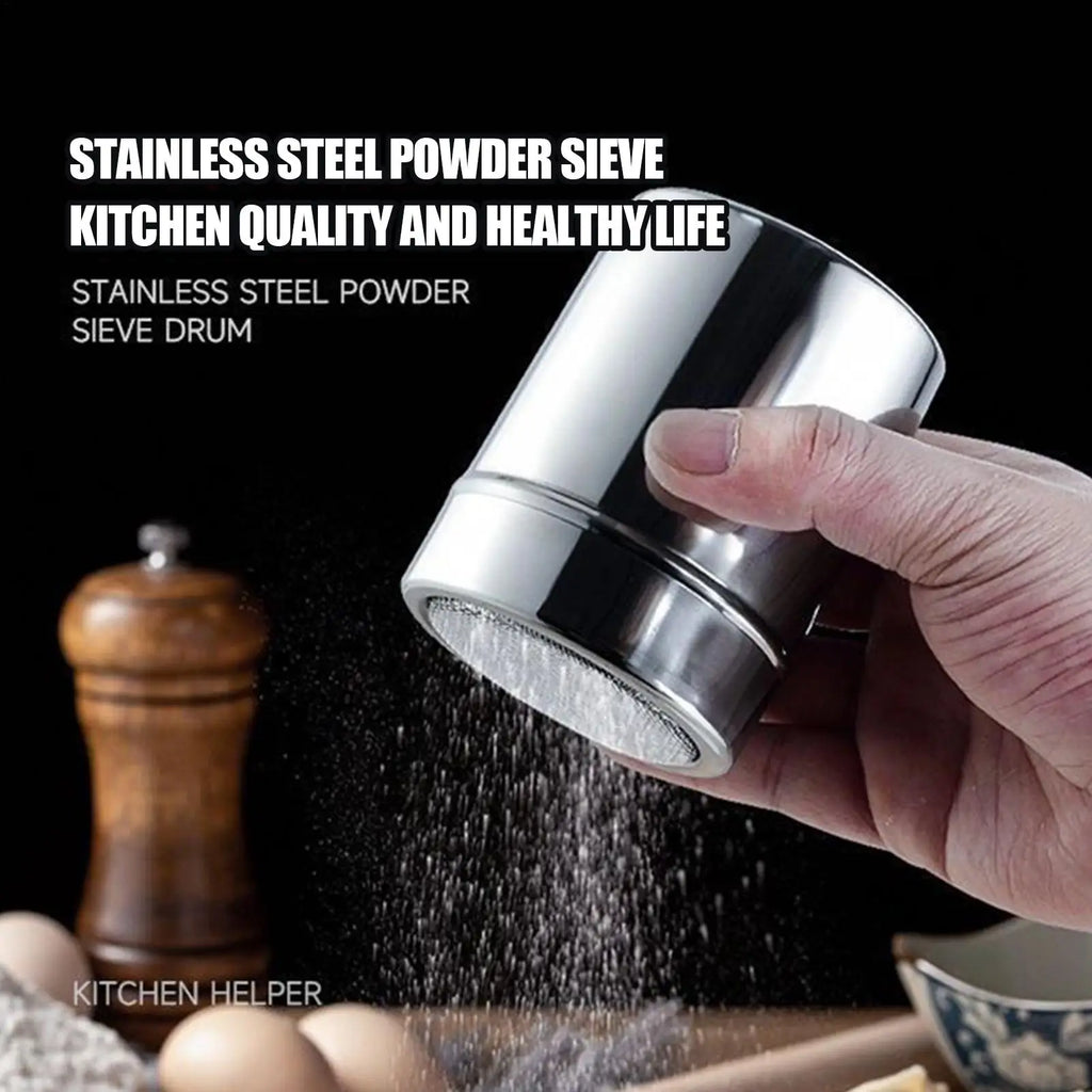 S/M/L Powder Sprinkler Bottle Stainless Steel Flour Sifter And Shaker Bottle Kitchen Gadgets Powder Shaker For Salt Sugar Cocoa