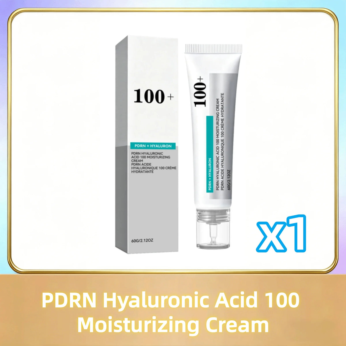 PDRN Hyaluronic Acid 100 Moisturizing Cream,Boost Facial Collagen Deep Hydrate Korean Glow Skincare Lightweight Face Moisturizer
