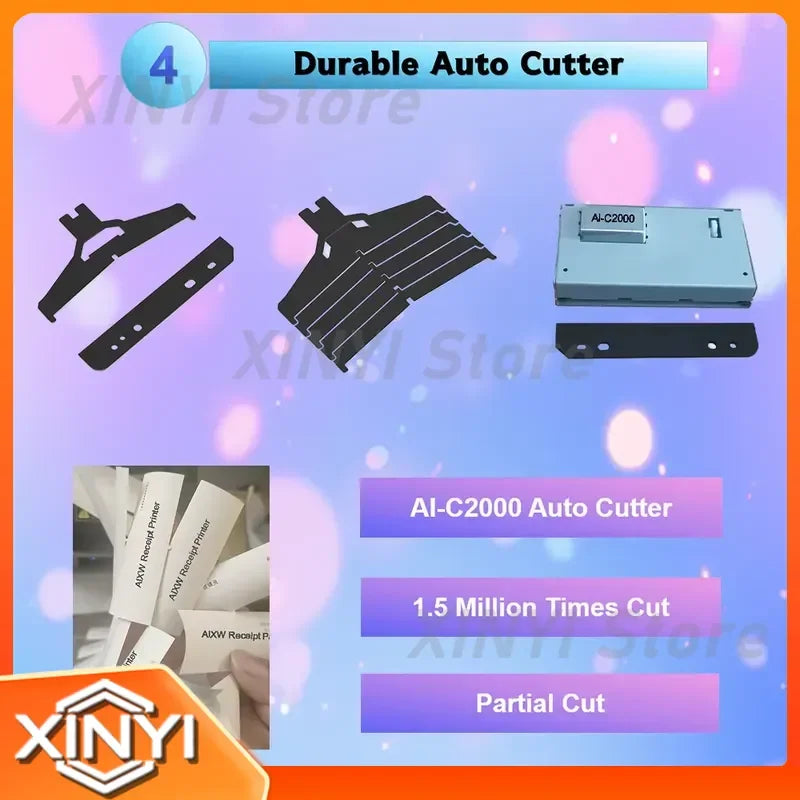 for AIXW 80mm Thermal Receipt Printer 203dpi Direct Thermal POS Printer for Supermarket Retail Shop Cash Register Bill