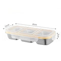 Stainless steel light food and fruit lunch box with compartments, sealed and fresh-keeping, weight loss, quantitative small lunc