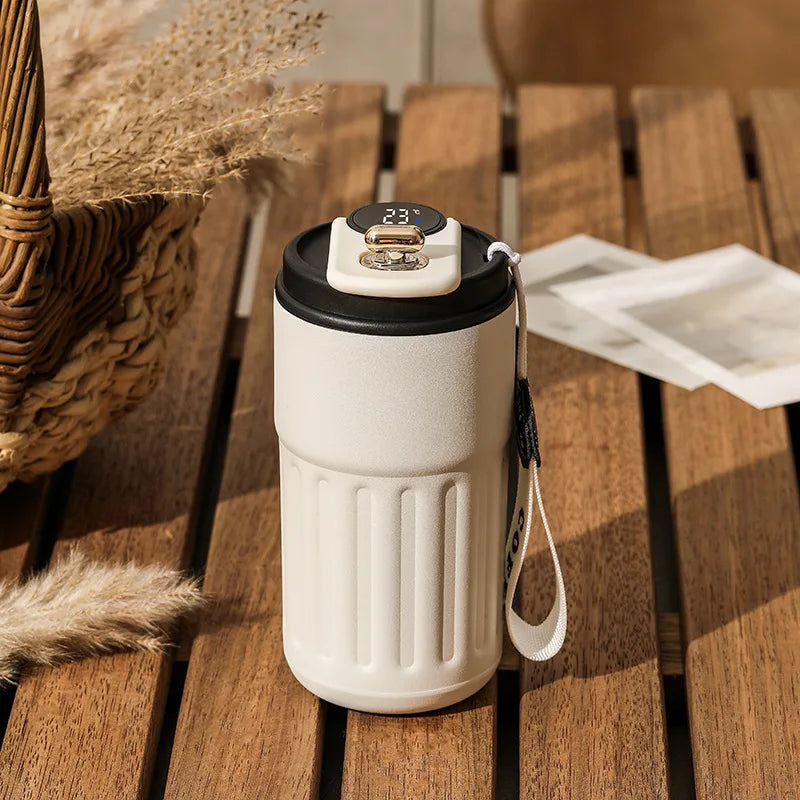 Intelligent Digital LED Temperature Display Coffee Cup Stainless Steel Thermo Bottle Keeps Cold and Heat Thermal Mug Sports Cup