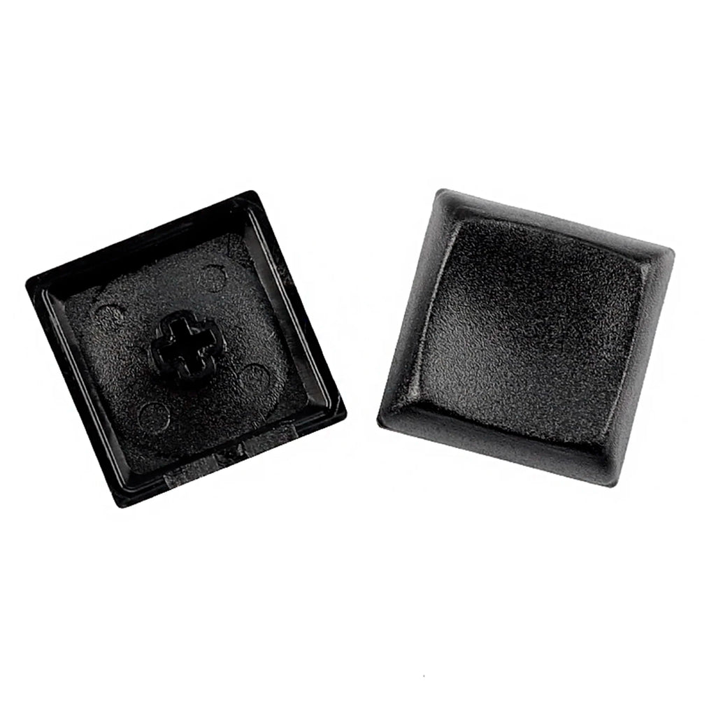 YMDK Square Round 1u Low Profile Blank Black White Keycaps PBT Material DIY for 1350 Switches Mechanical Keyboard