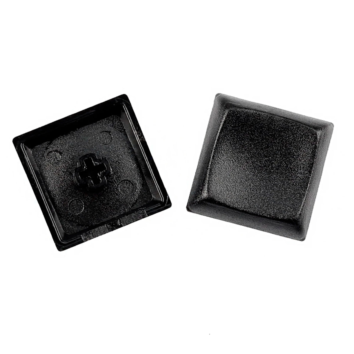 YMDK Square Round 1u Low Profile Blank Black White Keycaps PBT Material DIY for 1350 Switches Mechanical Keyboard